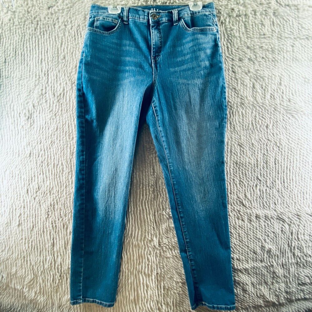 Style & Co Jeans Womens 32x29 Slim Leg Medium Wash Denim Mid Rise Casual Classic